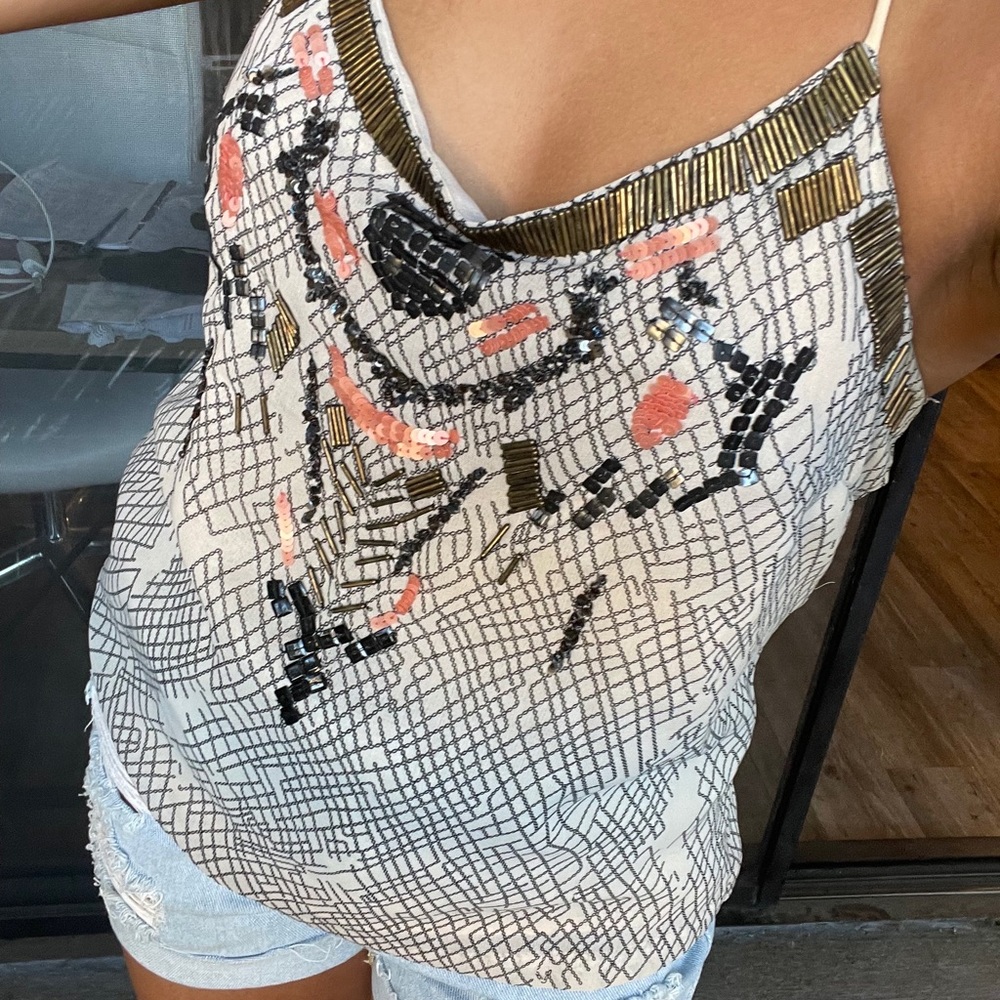 Beaded Gold blouse